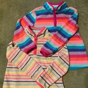 Little girls Oshkosh 1/4 zip fleece (2)